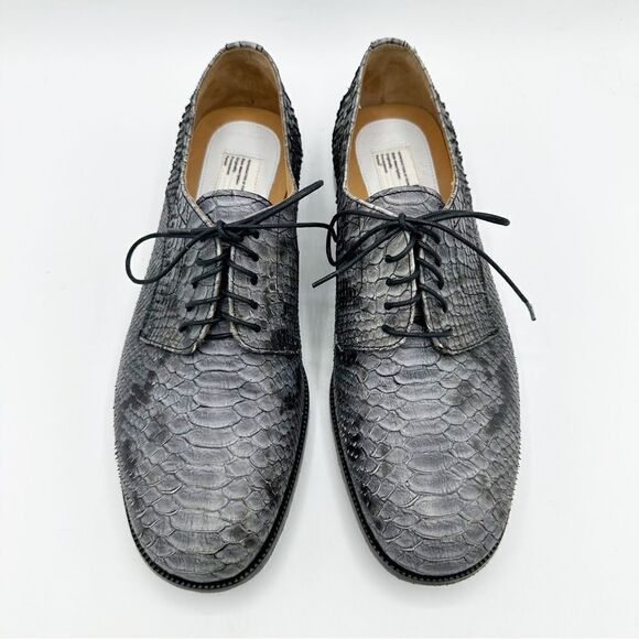 MAISON MARGIELA Gray Snakeskin Tie  Oxford Brogue Sz‎ 37.5 US 7 - Picture 6 of 14